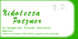 nikoletta potzner business card